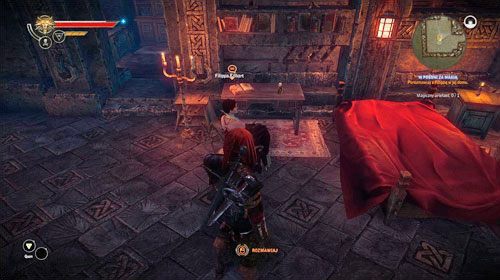 Aby dowiedzieć się czegoś więcej o Triss udaj się do domu Filippy Eilhart (M15, 14) - Gdzie jest Triss Merigold? (kroki 1 - 7) | Akt 2 - Iorweth - zadania główne - Wiedźmin 2: Zabójcy Królów - poradnik do gry