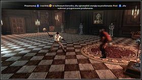 Najpierw atakujemy go wciskając LPM [1], a następnie blokujemy przytrzymując PPM - Życie w zamku | Opis przejścia Fable 3 - Fable III - poradnik do gry