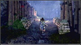 Idziemy więc cały czas wzdłuż świetlistego szlaku, aż dotrzemy do małej osady [1] - Ciężar świata | Opis przejścia Fable 3 - Fable III - poradnik do gry