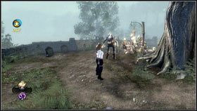 Zabijamy kolejne grupy przy pomocy Niszczyciela kości, aż z krypty zaatakuje nas większy szkielet [1] - Mourningwood | Zadania poboczne Fable 3 - Fable III - poradnik do gry