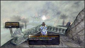 Nad nimi, z lewej strony unosi się żółty okrąg [1] - Ruchome piaski | Srebrne Klucze Fable 3 - Fable III - poradnik do gry