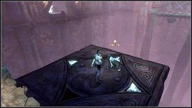 Wewnątrz ruin dojdziesz do platform z niebieskimi strzałkami [1] - Złote Klucze | Złote drzwi i klucze Fable 3 - Fable III - poradnik do gry