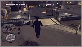 Biegnij tu prosto, zeskakując na niższy fragment dachu #1, a następnie wspinając się na jego wyższą część - Case 3 - Warrants Outstanding | Główne śledztwa w LA Noire - L.A. Noire - poradnik do gry