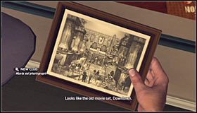 Tu zbadaj obszar na prawo od siebie, odnajdując kolejną nagrodę przyznaną Bishopowi za nakręcenie filmu - Case 7 - A Fallen Idol (2) | Główne śledztwa w LA Noire - L.A. Noire - poradnik do gry