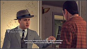 Hugo stanowczy zaprzeczy jakoby w przeszłości zachowywał się agresywnie wobec żony, w rezultacie czego zarzuć mu kłamstwo poprzez wciśnięcie przycisku Y (Lie) - Case 9 - The Golden Butterfly (1) | Główne śledztwa w LA Noire - L.A. Noire - poradnik do gry