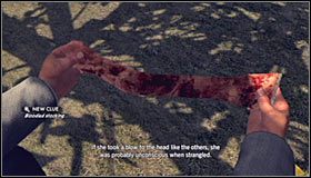 Zbadaj teraz okolice ciała, a powinieneś zauważyć leżący na ziemi przedmiot #1 - Case 10 - The Silk Stocking Murder (1) | Główne śledztwa w LA Noire - L.A. Noire - poradnik do gry