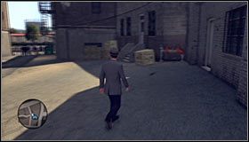 Zbadaj teraz okoliczne ślady krwi, a powinieneś zauważyć, że prowadzą one w stronę widocznego w oddali karawanu #1 - Case 10 - The Silk Stocking Murder (1) | Główne śledztwa w LA Noire - L.A. Noire - poradnik do gry