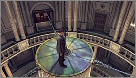 Niewielkie błędy przy utrzymaniu równowagi nie skończą się na szczęście spadnięciem na dół, a jedynie chwyceniem się liny #1 - Case 13 - The Quarter Moon Murders (1) | Główne śledztwa w LA Noire - L.A. Noire - poradnik do gry