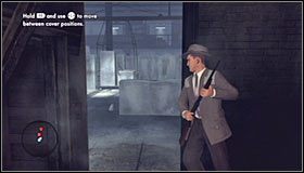 Musisz się tu ustawić za zasłoną, a to dlatego, że w okolicy skrywa się kolejny bandyta #1 - Case 14 - The Black Caesar (5) | Główne śledztwa w LA Noire - L.A. Noire - poradnik do gry