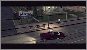 Wyjdź z hotelu, powróć do radiowozu i zaplanuj podróż do lokacji [Candy Edwards Address - 6116 Fountain Ave] #1 - Case 15 - The Set Up (2) | Główne śledztwa w LA Noire - L.A. Noire - poradnik do gry