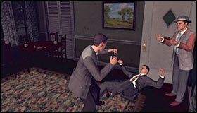 Jako że mężczyzna nie podda się bez walki, będziesz musiał pokonać go w pojedynku wręcz #1 - Case 15 - The Set Up (2) | Główne śledztwa w LA Noire - L.A. Noire - poradnik do gry