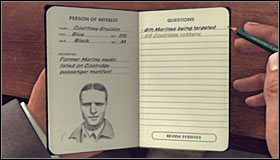 Jak zapewne zdążyłeś zauważyć, Courtneyowi w sali przesłuchań będzie towarzyszył jego mentor, doktor Harlan Fontaine #1 - Case 16 - Manifest Destiny (4) | Główne śledztwa w LA Noire - L.A. Noire - poradnik do gry