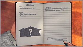 Gra pozwoli Ci odwiedzić miejsca obu pożarów w dowolnej kolejności, ale dla zachowania pewnego porządku proponuję w pierwszej kolejności zbadać spłonięcie domu państwa Steffensów - Case 17 - The Gas Man (1) | Główne śledztwa w LA Noire - L.A. Noire - poradnik do gry