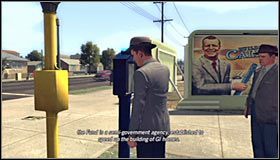 Odejdź od miejsca zdarzenia i skieruj się do jednego z pobliskich skrzyżowań celem skorzystania z budki policyjnej #1 - Case 17 - The Gas Man (1) | Główne śledztwa w LA Noire - L.A. Noire - poradnik do gry