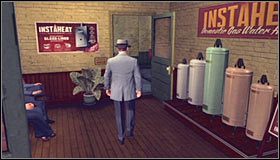 Pozostań w tym pomieszczeniu, przyglądając się reklamie nowego i ulepszonego modelu grzejnika InstaHeat #1 - Case 17 - The Gas Man (2) | Główne śledztwa w LA Noire - L.A. Noire - poradnik do gry
