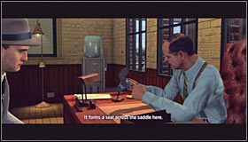 Skręć w prawo i następnie od razu w lewo, wchodząc do gabinetu Ivana Rasica #1 - Case 17 - The Gas Man (2) | Główne śledztwa w LA Noire - L.A. Noire - poradnik do gry