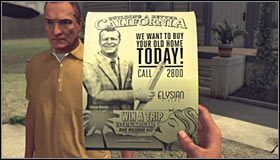 Zanim opuścisz to miejsce zjawi się tu ponownie Dudley Forman #1, pokazując otrzymaną pocztą ulotkę #2 - Case 18 - A Walk in Elysian Fields (1) | Główne śledztwa w LA Noire - L.A. Noire - poradnik do gry