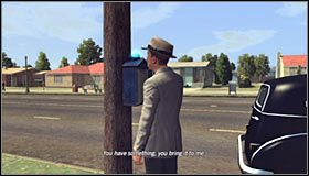 Budkę policyjną odnajdziesz niedaleko miejsca, w którym zaparkował karawan #1 - Case 18 - A Walk in Elysian Fields (1) | Główne śledztwa w LA Noire - L.A. Noire - poradnik do gry