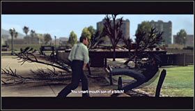 Powróć do radiowozu i zaplanuj podróż do lokacji [Rancho Escondido - Corner Fountain and Wilton] #1 - Case 18 - A Walk in Elysian Fields (1) | Główne śledztwa w LA Noire - L.A. Noire - poradnik do gry