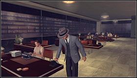 Powróć na parter, przy czym pozostań wewnątrz budynku i wejdź do prawego pomieszczenia #1 - Case 18 - A Walk in Elysian Fields (2) | Główne śledztwa w LA Noire - L.A. Noire - poradnik do gry