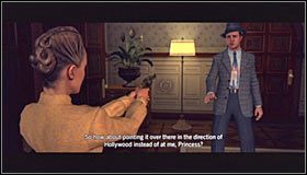 Podobnie jak przed kilkoma chwilami, ustaw się przy ścianie tuż po otwarciu drzwi, dzięki czemu łatwo będziesz się mógł pozbyć kolejnego przeciwnika #1 - Case 20 - A Polite Invitation (3) | Główne śledztwa w LA Noire - L.A. Noire - poradnik do gry