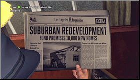 Na początek podejdź do stołu zlokalizowanego przy środkowym oknie #1 - Case 20 - A Polite Invitation (3) | Główne śledztwa w LA Noire - L.A. Noire - poradnik do gry