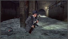 Zeskocz po chwili na niższy poziom i natychmiast ustaw się przy lewej ścianie #1, albowiem wymagane będzie zlikwidowanie rozstawionego w okolicy przeciwnika - Case 21 - A Different Kind of War (2) | Główne śledztwa w LA Noire - L.A. Noire - poradnik do gry