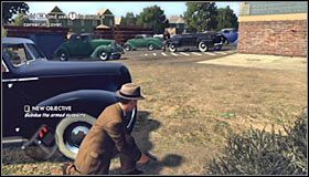 Po dotarciu na miejsce gra automatycznie wyświetli scenkę przerywnikową, z której dowiesz się, że w okolicy walczą ze sobą tytułowe gangi #1 - Gangfight | Przestępstwa w LA Noire - L.A. Noire - poradnik do gry