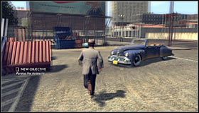 Po dotarciu na miejsce gra automatycznie wyświetli scenkę przerywnikową ukazującą pracownika stacji benzynowej ostrzeliwującego uzbrojonych opryszków #1 - Unsuccessful Holdup | Przestępstwa w LA Noire - L.A. Noire - poradnik do gry