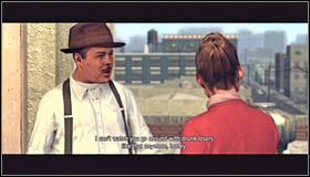 Po znalezieniu się na niższej partii dachu skieruj się w prawo i kontynuuj wspinaczkę, tym razem korzystając z drabiny #1 - Fatal Plunge | Przestępstwa w LA Noire - L.A. Noire - poradnik do gry