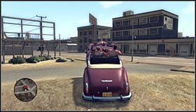 Tuż po przystąpieniu do pościgu skręć w prawo, a po przejechaniu kilkunastu metrów wykonaj skręt w lewo #1, starając się jednocześnie o nic nie uderzyć, bo mogłoby to znacząco zmniejszyć szansę dogonienia pick-upa - Fatal Plunge | Przestępstwa w LA Noire - L.A. Noire - poradnik do gry