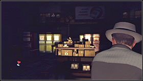 Upewnij się, że w najbliższym otoczeniu nie ma żadnych bandytów i wbiegnij do budynku, chowając się za jednym ze stołów #1 - Daylight Robbery; Zoot Suit Riot | Przestępstwa w LA Noire - L.A. Noire - poradnik do gry