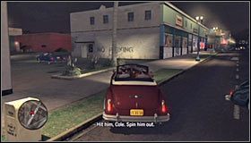 Po kilku chwilach ponownie zmuszony zostaniesz do wykonania skrętu w lewo - Camera Obscura | Przestępstwa w LA Noire - L.A. Noire - poradnik do gry