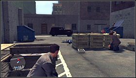 Do zlikwidowania jest jeszcze trzech innych bandytów i w szczególności uważaj na tego po lewej stronie #1, bo będzie on korzystał z najlepszej broni - Cafe Holdup | Przestępstwa w LA Noire - L.A. Noire - poradnik do gry