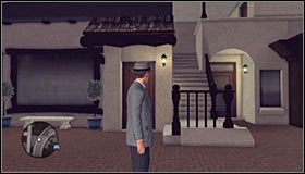 Zacznij na północ od oznaczonego punktu, wybierając szeroką ścieżkę spacerową z czerwonymi płytkami #1 - Taśmy - Mapa 1 | Taśmy filmowe w LA Noire - L.A. Noire - poradnik do gry