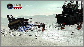 Korzystamy z kompasu - szukamy orzeszka ziemnego - Skrzynia Davyego Jonesa - opis przejścia | Na krańcu świata - LEGO Piraci z Karaibów - poradnik do gry