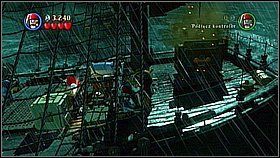 Butelka 7 - Musimy przenieść jabłko z masztu po prawej do pirata na lewej stronie statku - Wir - butelki | Na krańcu świata | LEGO Piraci z Karaibów - LEGO Piraci z Karaibów - poradnik do gry