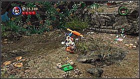 Szukamy Jackiem skarbu za pomocą kompasu - chodzi o lunetę - Źródło wiecznej młodości - opis przejścia | Na nieznanych wodach - LEGO Piraci z Karaibów - poradnik do gry