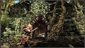 W rogu areny naszych zmagań z robalami znajduje się szukana przez nas fontanna Elishy [1], do której należy podejść i zaczerpnąć wody - Prolog- Fontanna Elishy | Opis przejścia Hunted Kuźnia Demona - Hunted: Kuźnia Demona - poradnik do gry