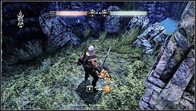 Idąc przed siebie natkniemy się po lewej stronie na zarośla [1], przez które można się przebić - Prolog- Fontanna Elishy | Opis przejścia Hunted Kuźnia Demona - Hunted: Kuźnia Demona - poradnik do gry