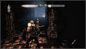 Za posągiem wymieniamy naszą broń na pochodnię i rozpalamy ją w koksowniku [1] - Prolog- Fontanna Elishy | Opis przejścia Hunted Kuźnia Demona - Hunted: Kuźnia Demona - poradnik do gry