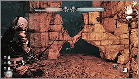 Schodząc coraz niżej i zabijając grupki przeciwników należy wypatrywać pomnika siedzącej bestii (gargulca), znajdującego się po prawej stronie [1] - Rozdział 2- Lochy Dyfed (sekcje 2.3-2.6) | Opis przejścia Hunted Kuźnia Demona - Hunted: Kuźnia Demona - poradnik do gry