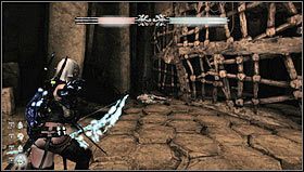 Wychodzimy z krypty, skręcamy w lewo i przechodzimy za pomocą zdobytego obiektu przez drugie upiorne wrota [1] - Rozdział 6- Kala Moor | Opis przejścia Hunted Kuźnia Demona - Hunted: Kuźnia Demona - poradnik do gry