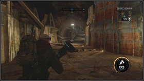 Rozwalamy mechanizm podtrzymujący pierwszą baterię i podnosimy ją - Umocnienia Bastionu | Opis przejścia Red Faction Armageddon - Red Faction: Armageddon - poradnik do gry