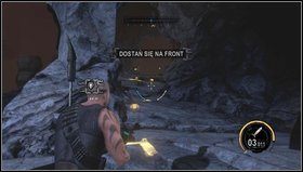 Po przejściu nad lawą trafimy do ciemnego korytarza, a później pomieszczenia, gdzie zaatakują nas niewidzialni przeciwnicy i Behemoth - Obrona Marudera | Opis przejścia Red Faction Armageddon - Red Faction: Armageddon - poradnik do gry