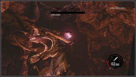 Pod koniec walki królowa będzie chowała się na chwilę na dole - Królowa i powrót do Terraformera | Opis przejścia Red Faction Armageddon - Red Faction: Armageddon - poradnik do gry