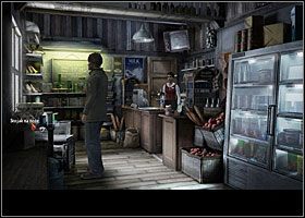 Po lekturze akt Adrian ma do pomówienia z Murrayem, zanim jednak pomaszerujesz do hotelu, wejdź na moment do sklepiku (pomiędzy komisariatem a kawiarnią) - Fałszywe zeznanie Murraya | Rozdział 1 | Black Mirror III - Black Mirror III - poradnik do gry