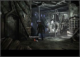 Znalazłszy się w zrujnowanej kuchni, spróbuj wejść do holu (prawy dolny róg ekranu) - Zdjęcie Angeliny | Rozdział 2 | Black Mirror III - Black Mirror III - poradnik do gry