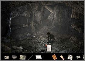 Wejdź do środka i zbierz leżące wewnątrz kamienie, bohater ulokuje je bardziej w centrum, tworząc palenisko - Gdzie jesteś, Mordred? | Rozdział 4 | Black Mirror III - Black Mirror III - poradnik do gry