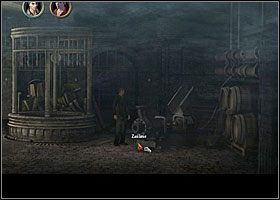 Wracaj na dół i wsyp sól do solidnej kałuży na posadzce piwnicy - Pompa w piwnicy | Rozdział 6 | Black Mirror III - Black Mirror III - poradnik do gry